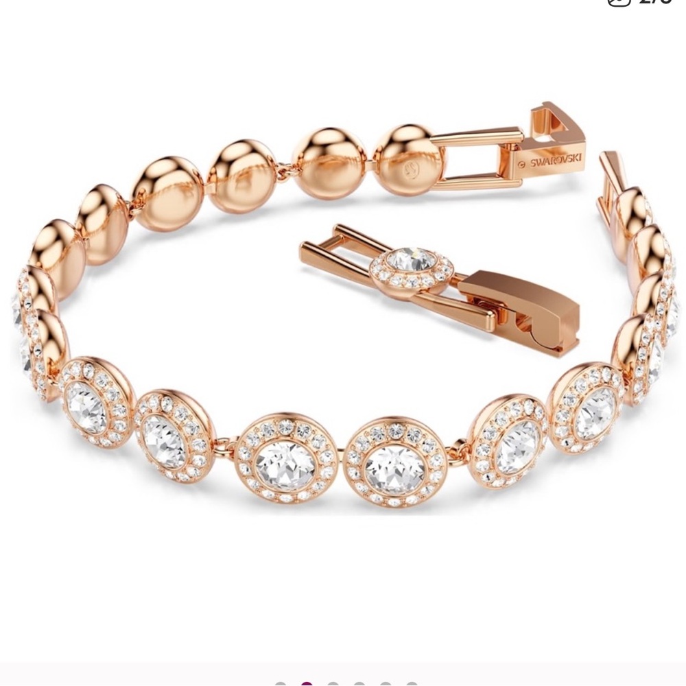 NWT Swarovski Una Angelic bracelet, White, Rose gold tone plated. $269
